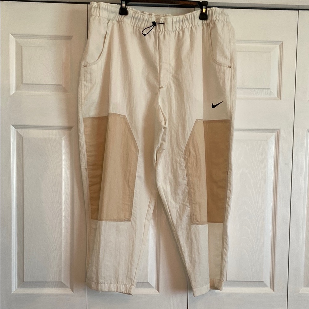Nike Cream and Tan Colorblock Pants